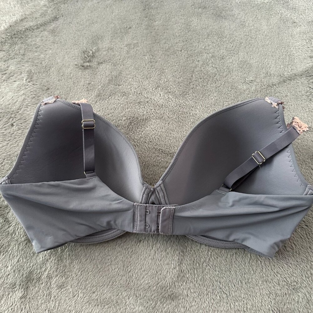 Natori Rose Dream Custom Coverage Underwire Bra Women's 34DD Blue - Picture 3 of 6